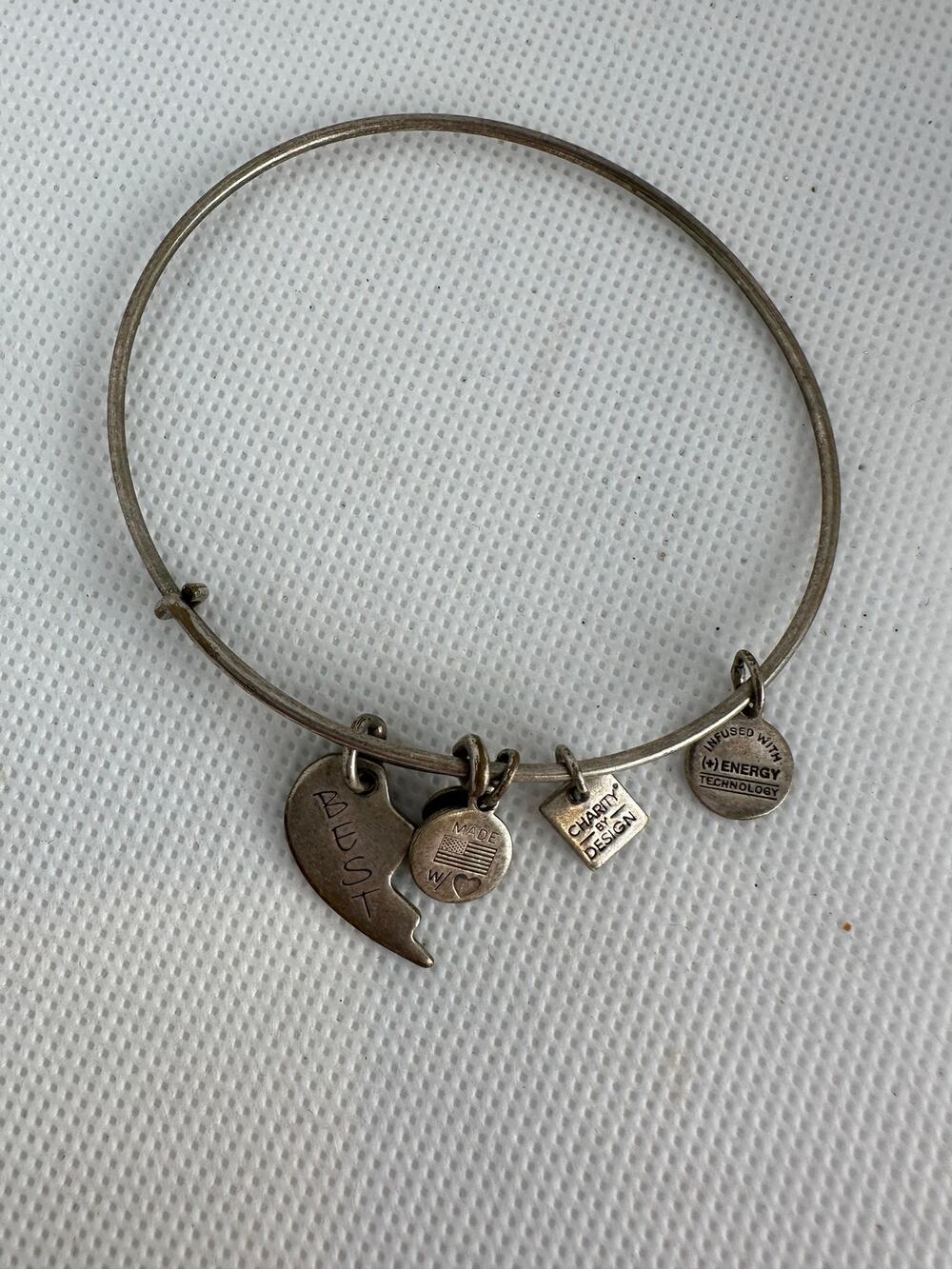 Alex and Ani Bracelet Best (Friends) Heart half